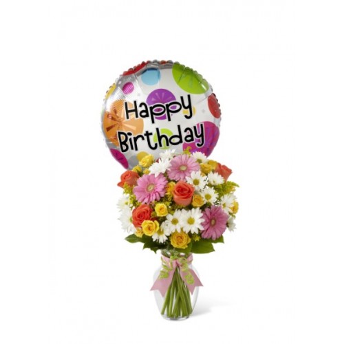 Birthday Cheer Bouquet - Vase included